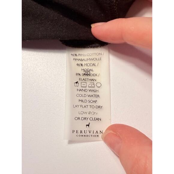 Peruvian Connection Floral Sleeveless Midi Dress Pima Cotton Modal Size Large - Picture 4 of 8